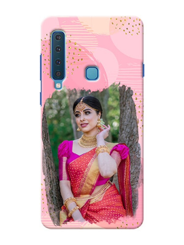 Custom Samsung A9 2018 Phone Covers for Girls: Gold Glitter Splash Design