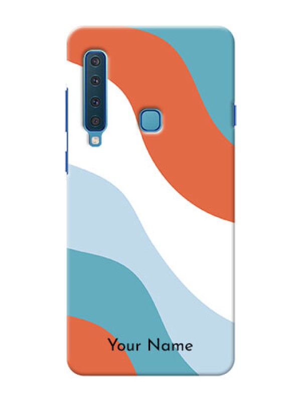 Custom Galaxy A9 2018 Mobile Back Covers: coloured Waves Design