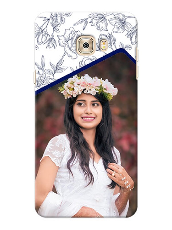 Custom Samsung Galaxy C7 Pro Floral Design Mobile Cover Design