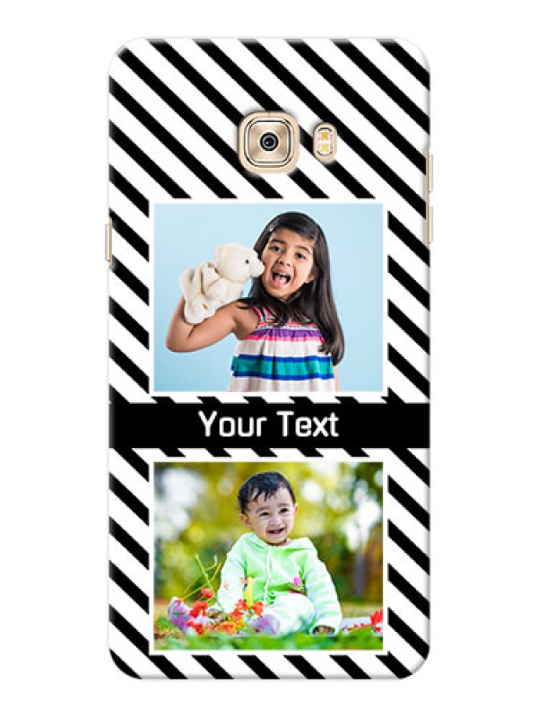 Custom Samsung Galaxy C7 Pro 2 image holder with black and white stripes Design