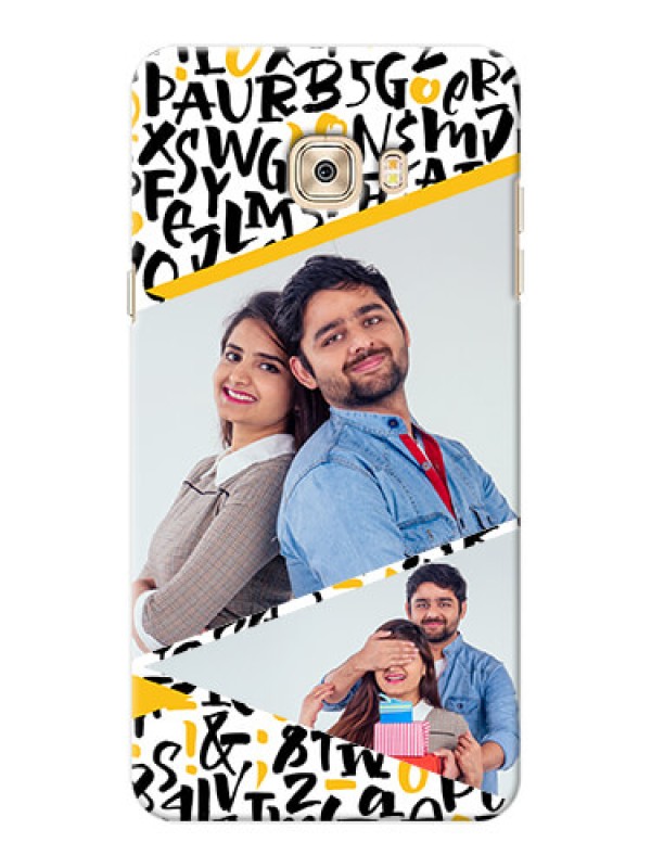 Custom Samsung Galaxy C7 Pro 2 image holder with letters pattern  Design