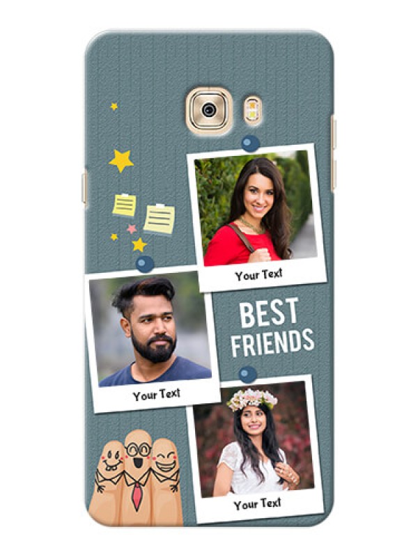 Custom Samsung Galaxy C7 Pro 3 image holder with sticky frames and friendship day wishes Design