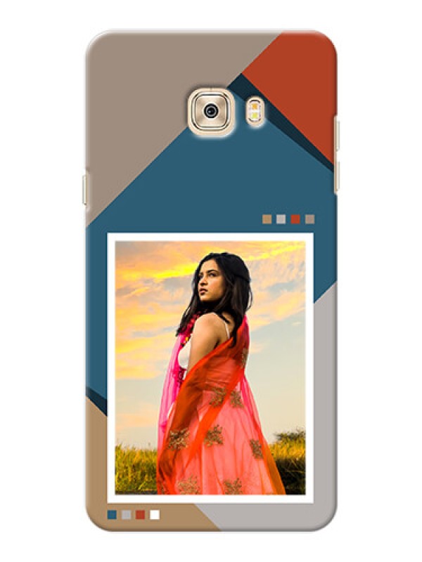 Custom Galaxy C7 Pro Mobile Back Covers: Retro color pallet Design