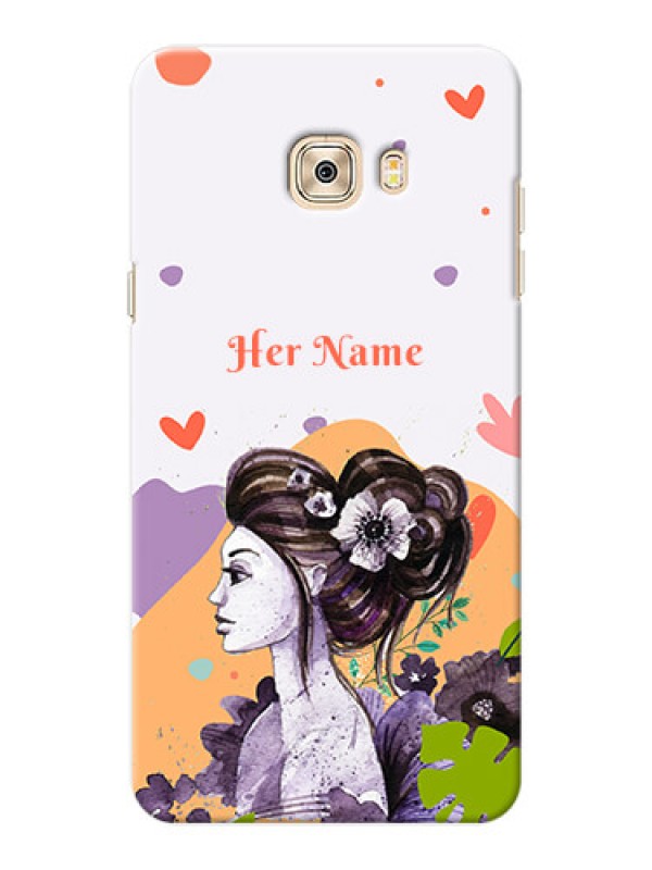 Custom Galaxy C7 Pro Custom Mobile Case with Woman And Nature Design