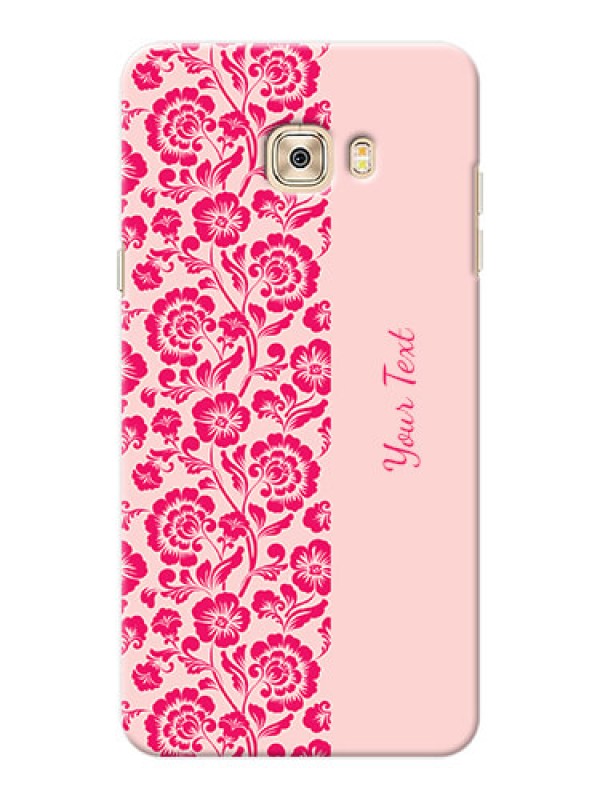 Custom Galaxy C7 Pro Phone Back Covers: Attractive Floral Pattern Design