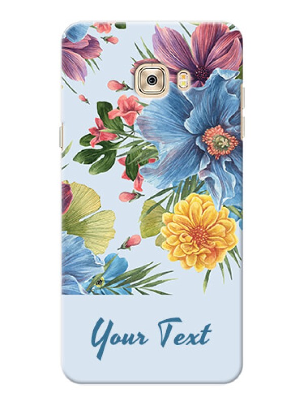 Custom Galaxy C7 Pro Custom Phone Cases: Stunning Watercolored Flowers Painting Design