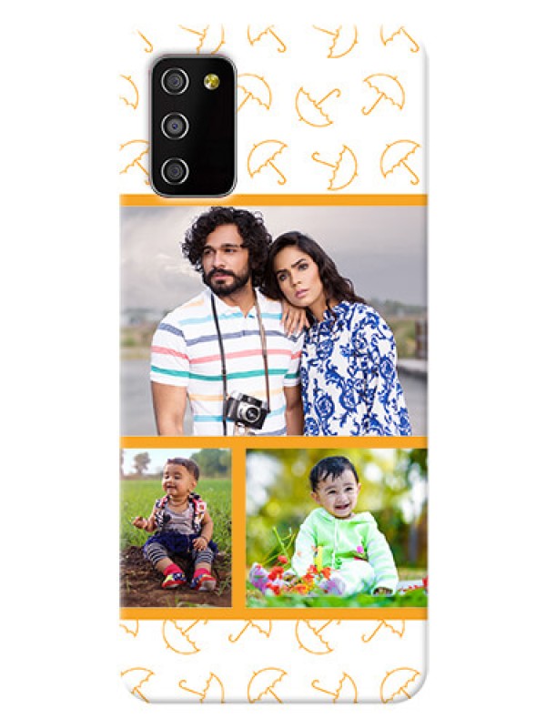 Custom Galaxy F02s Personalised Phone Cases: Yellow Pattern Design