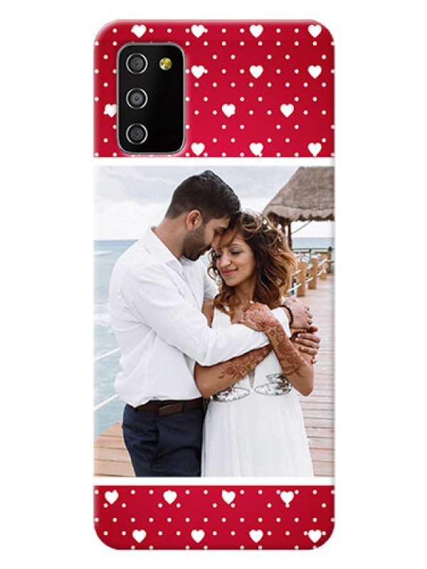 Custom Galaxy F02s custom back covers: Hearts Mobile Case Design