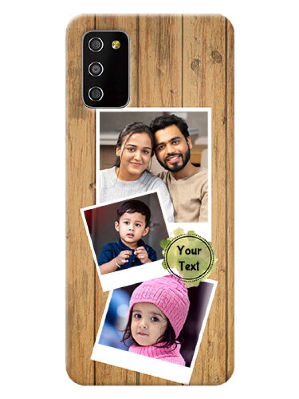 Custom Galaxy F02s Custom Mobile Phone Covers: Wooden Texture Design