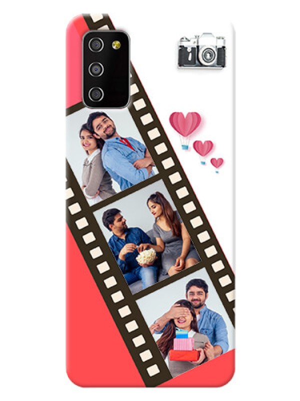 Custom Galaxy F02s custom phone covers: 3 Image Holder with Film Reel