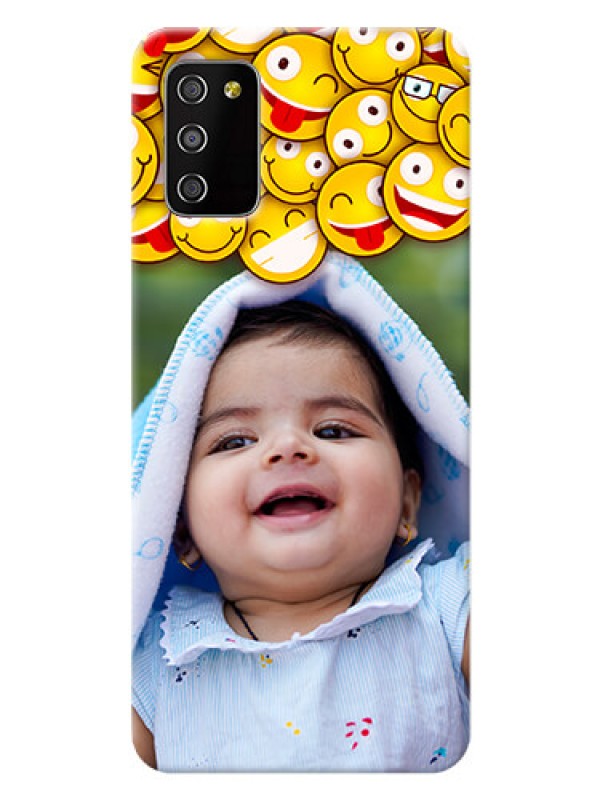 Custom Galaxy F02s Custom Phone Cases with Smiley Emoji Design