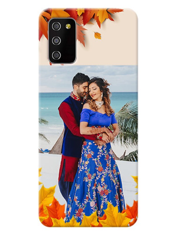 Custom Galaxy F02s Mobile Phone Cases: Autumn Maple Leaves Design