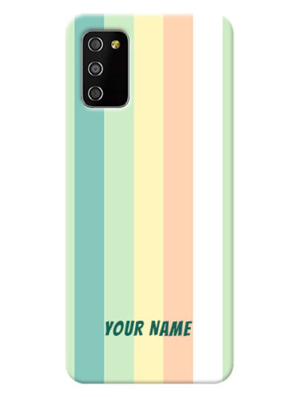 Custom Galaxy F02S Back Covers: Multi-colour Stripes Design