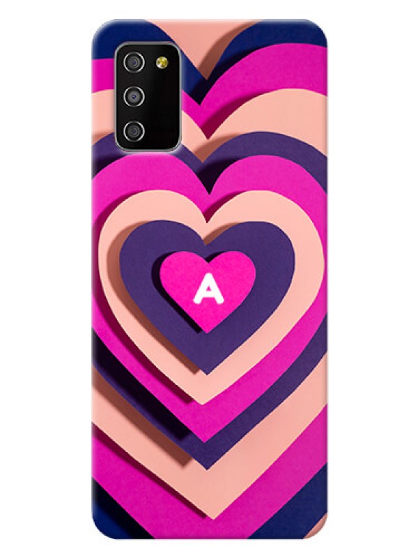 Custom Galaxy F02S Custom Mobile Case with Cute Heart Pattern Design
