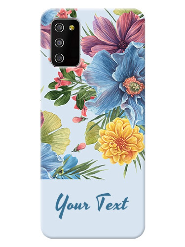 Custom Galaxy F02S Custom Phone Cases: Stunning Watercolored Flowers Painting Design