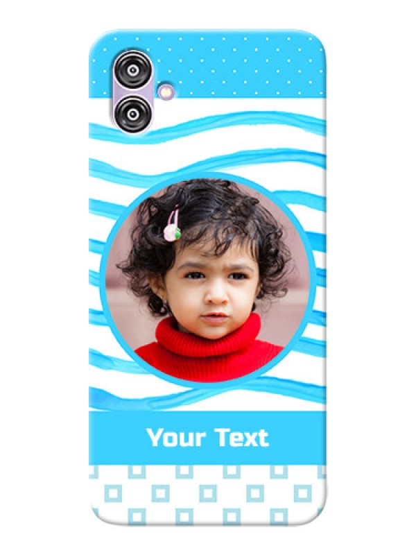 Custom Samsung Galaxy F04 phone back covers: Simple Blue Case Design