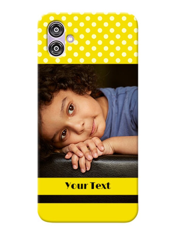 Custom Samsung Galaxy F04 Custom Mobile Covers: Bright Yellow Case Design