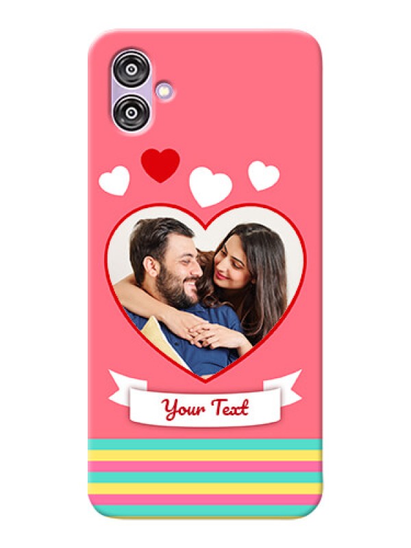 Custom Samsung Galaxy F04 Personalised mobile covers: Love Doodle Design