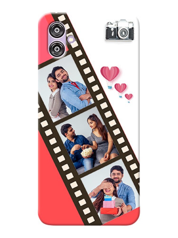 Custom Samsung Galaxy F04 custom phone covers: 3 Image Holder with Film Reel
