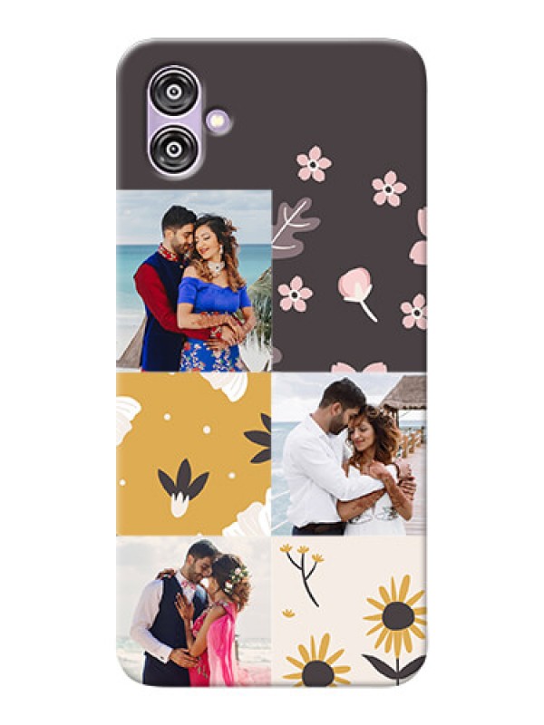 Custom Samsung Galaxy F04 phone cases online: 3 Images with Floral Design