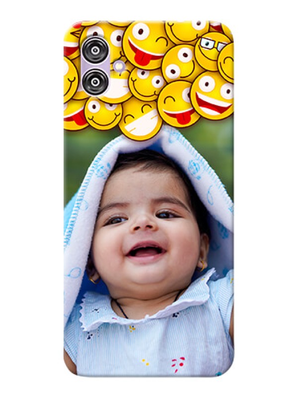 Custom Samsung Galaxy F04 Custom Phone Cases with Smiley Emoji Design