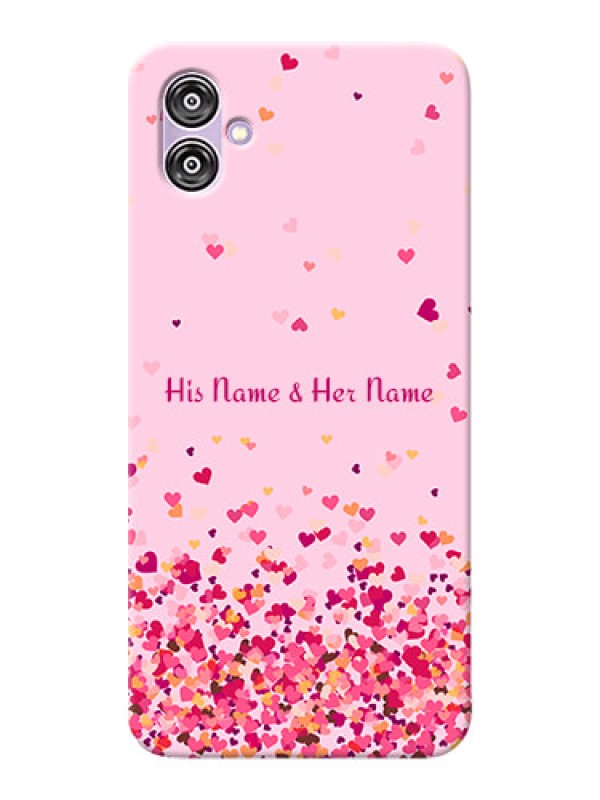 Custom Galaxy F04 Phone Back Covers: Floating Hearts Design