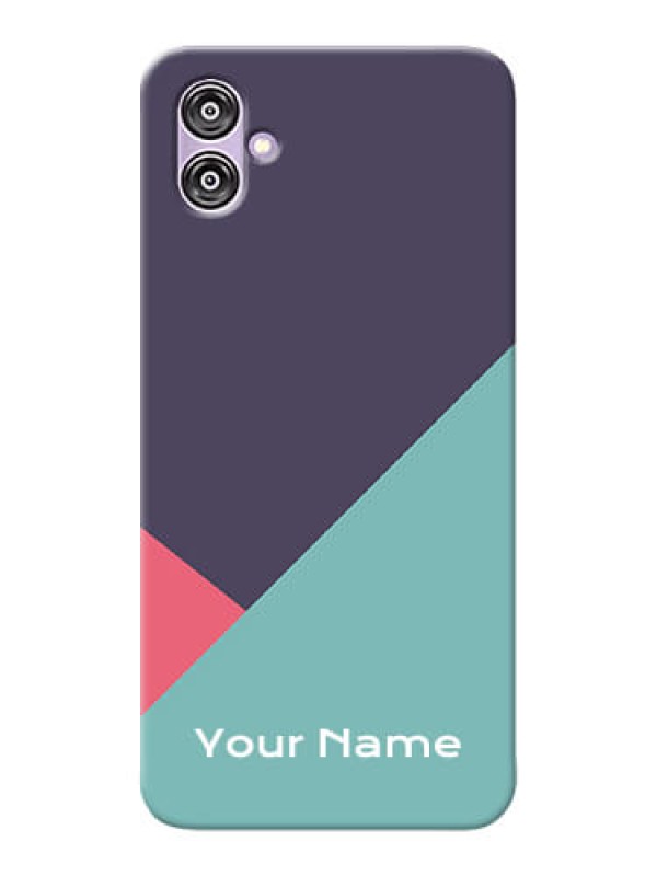 Custom Galaxy F04 Custom Phone Cases: Tri  Color abstract Design