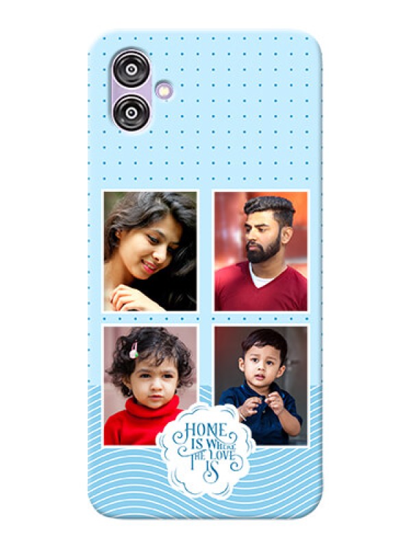 Custom Galaxy F04 Custom Phone Covers: Cute love quote with 4 pic upload Design