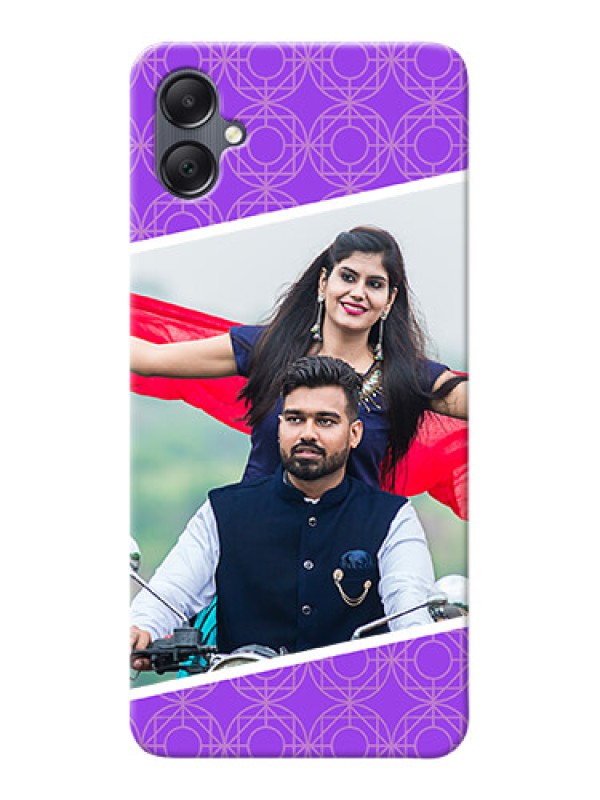 Custom Galaxy F05 mobile back covers online: violet Pattern Design