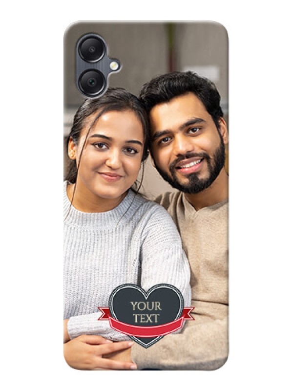 Custom Galaxy F05 mobile back covers online: Just Married Couple Design