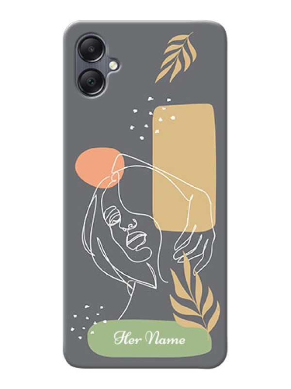 Custom Galaxy F05 Custom Phone Case with Gazing Woman line art Design