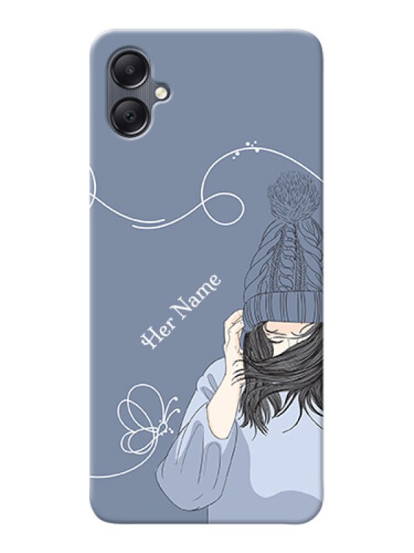 Custom Galaxy F05 Custom Mobile Case with Girl in winter outfit Design