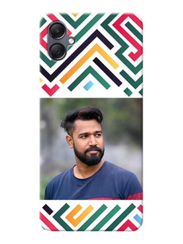 Custom Galaxy F05 Personalized Phone Case with Colorful Maze Pattern Design