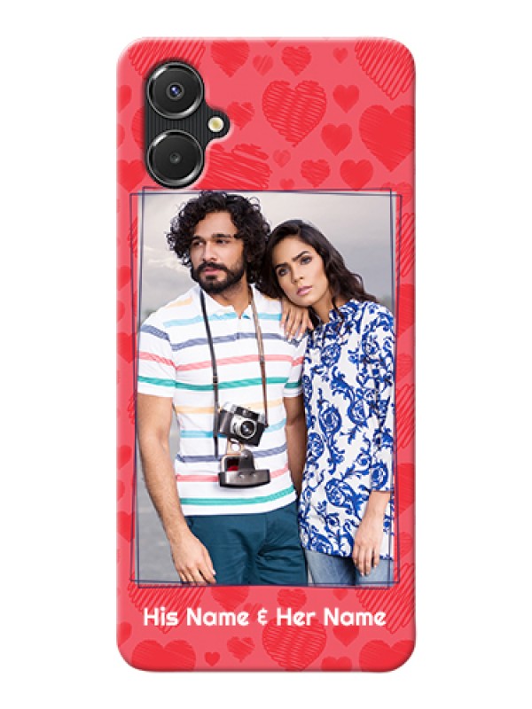 Custom Galaxy F06 Custom Hard Phone Case - With Red Heart Symbols Design