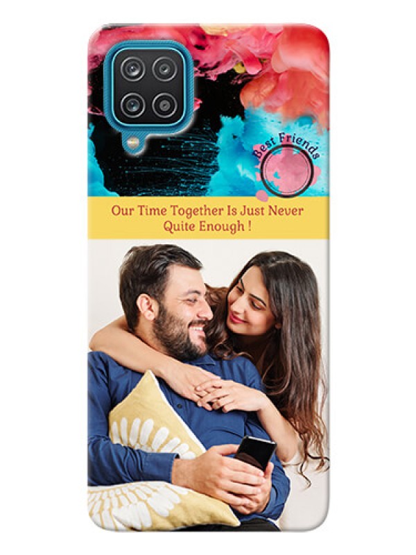 Custom Galaxy F12 Mobile Cases: Quote with Acrylic Painting Design