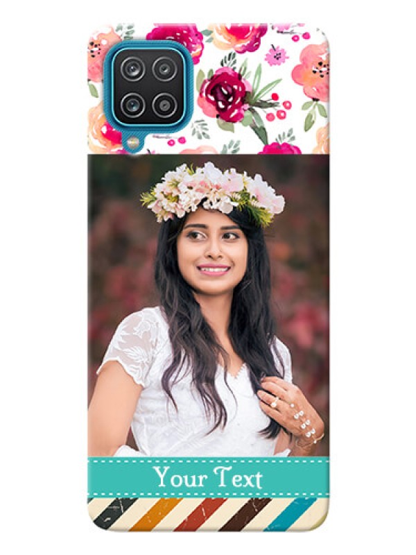 Custom Galaxy F12 Personalized Mobile Cases: Watercolor Floral Design