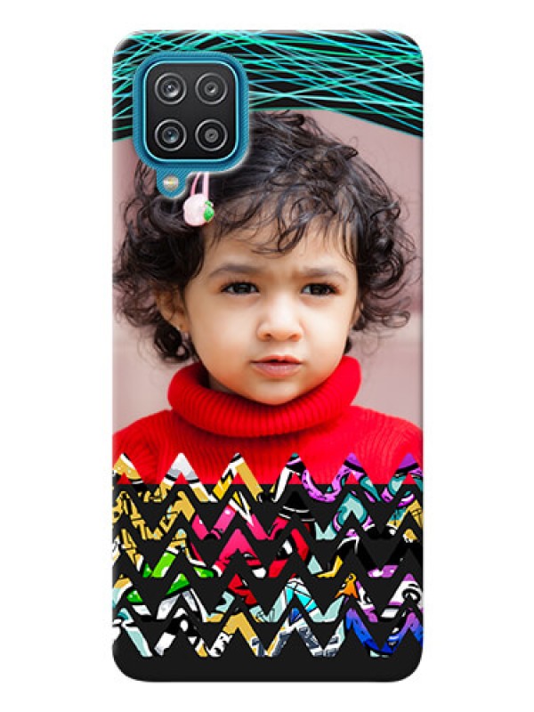 Custom Galaxy F12 personalized phone covers: Neon Abstract Design