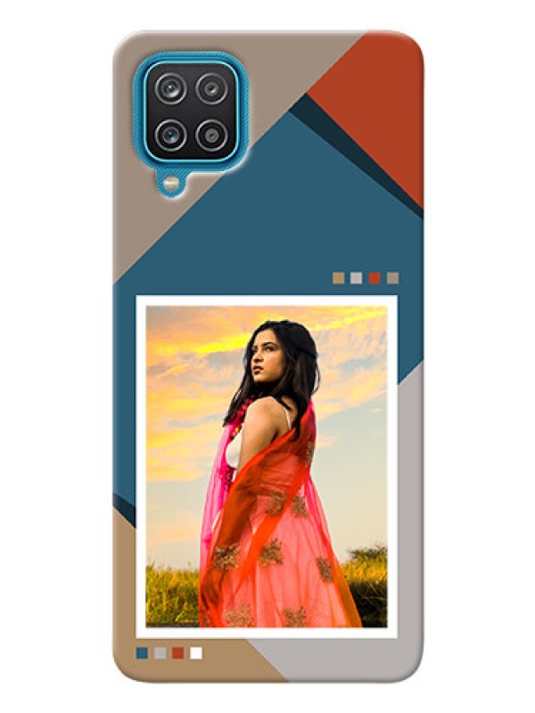 Custom Galaxy F12 Mobile Back Covers: Retro color pallet Design