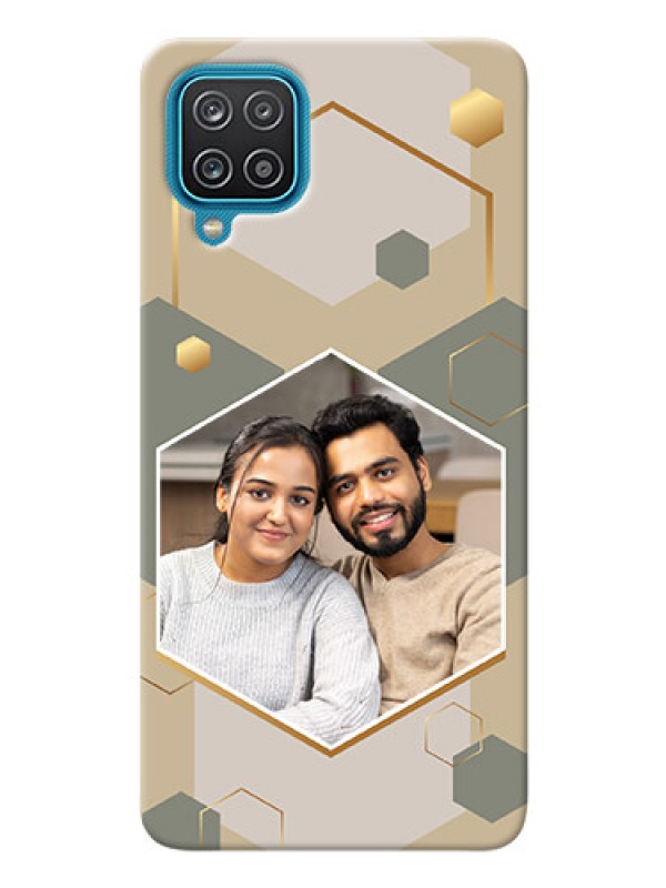 Custom Galaxy F12 Phone Back Covers: Stylish Hexagon Pattern Design