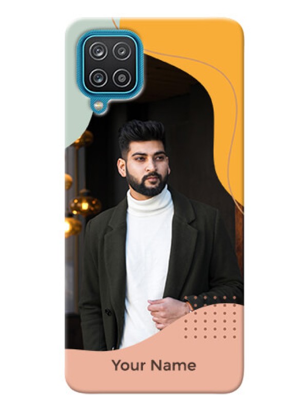 Custom Galaxy F12 Custom Phone Cases: Tri-coloured overlay design