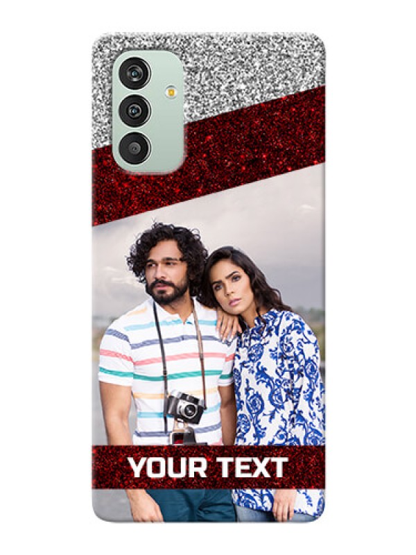 Custom Galaxy F13 Mobile Cases: Image Holder with Glitter Strip Design