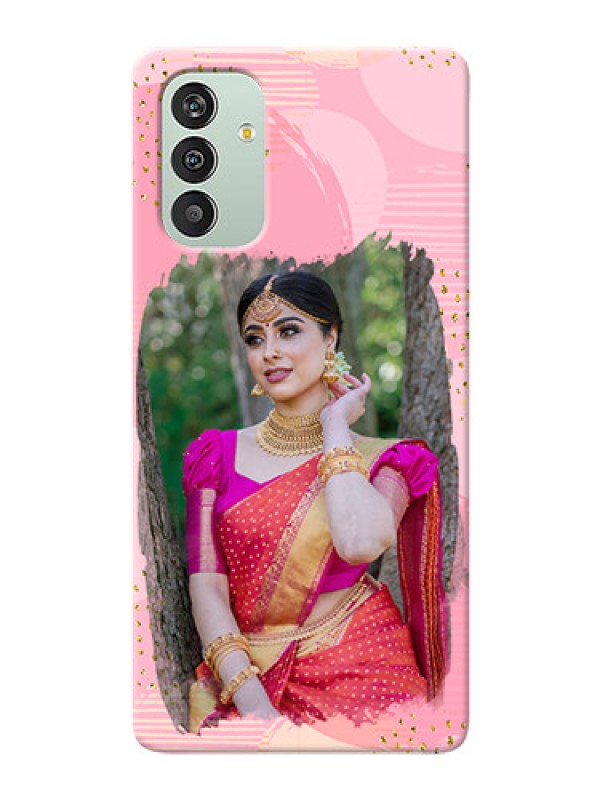 Custom Galaxy F13 Phone Covers for Girls: Gold Glitter Splash Design