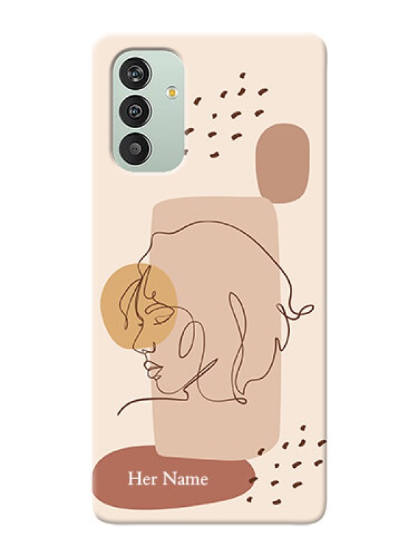 Custom Galaxy F13 Custom Phone Covers: Calm Woman line art Design