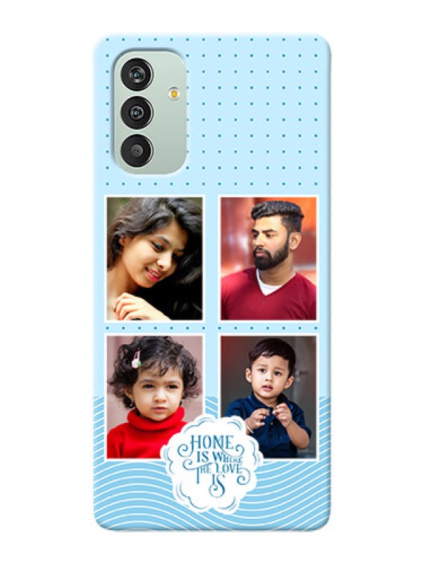 Custom Galaxy F13 Custom Phone Covers: Cute love quote with 4 pic upload Design