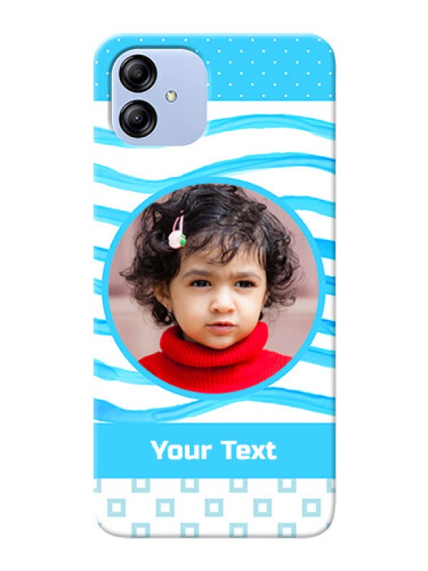 Custom Galaxy F14 5G phone back covers: Simple Blue Case Design