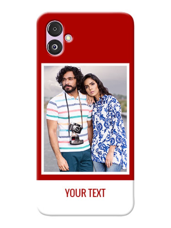 Custom Galaxy F14 5G mobile phone covers: Simple Red Color Design