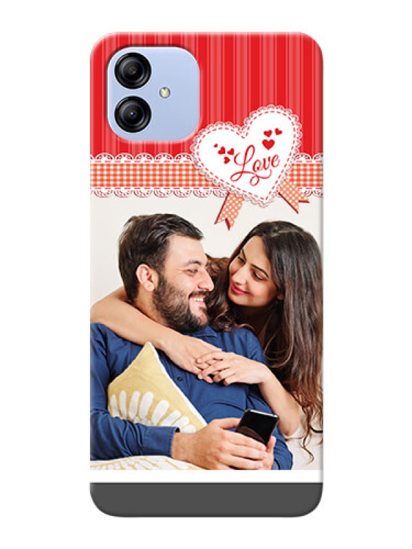 Custom Galaxy F14 5G phone cases online: Red Love Pattern Design