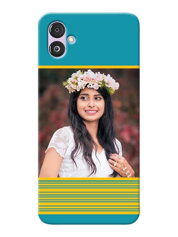 Custom Galaxy F14 5G personalized phone covers: Yellow & Blue Design 