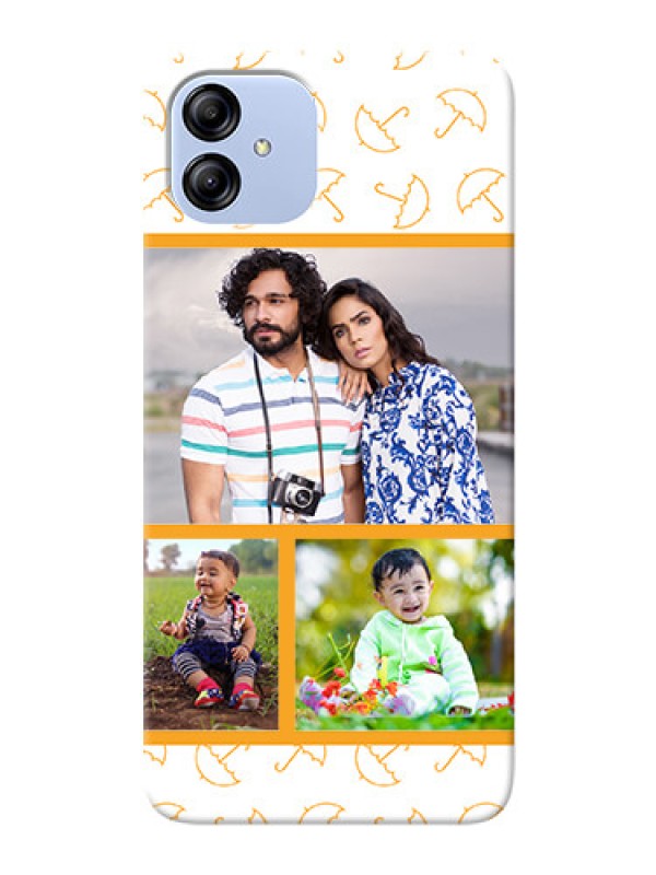 Custom Galaxy F14 5G Personalised Phone Cases: Yellow Pattern Design