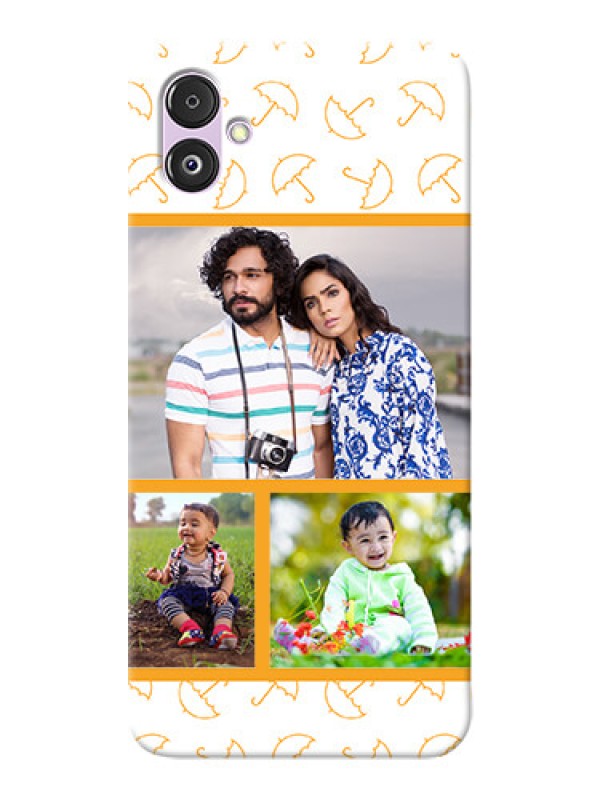 Custom Galaxy F14 5G Personalised Phone Cases: Yellow Pattern Design